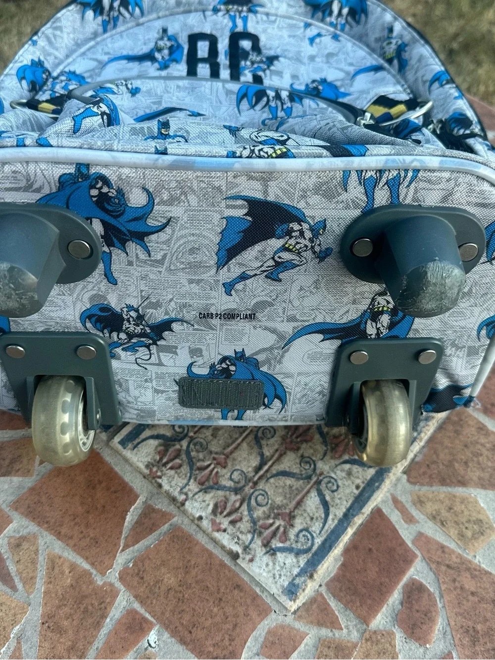 Pottery Barn Kids DC Comics Batman Rolling Suitcase Luggage Backpack